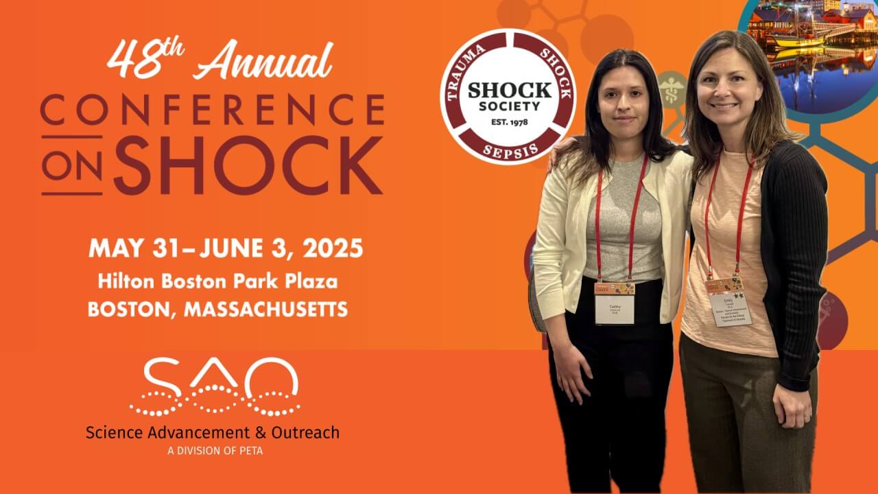 Conference announcement card for the 48th Annual Conference on Shock